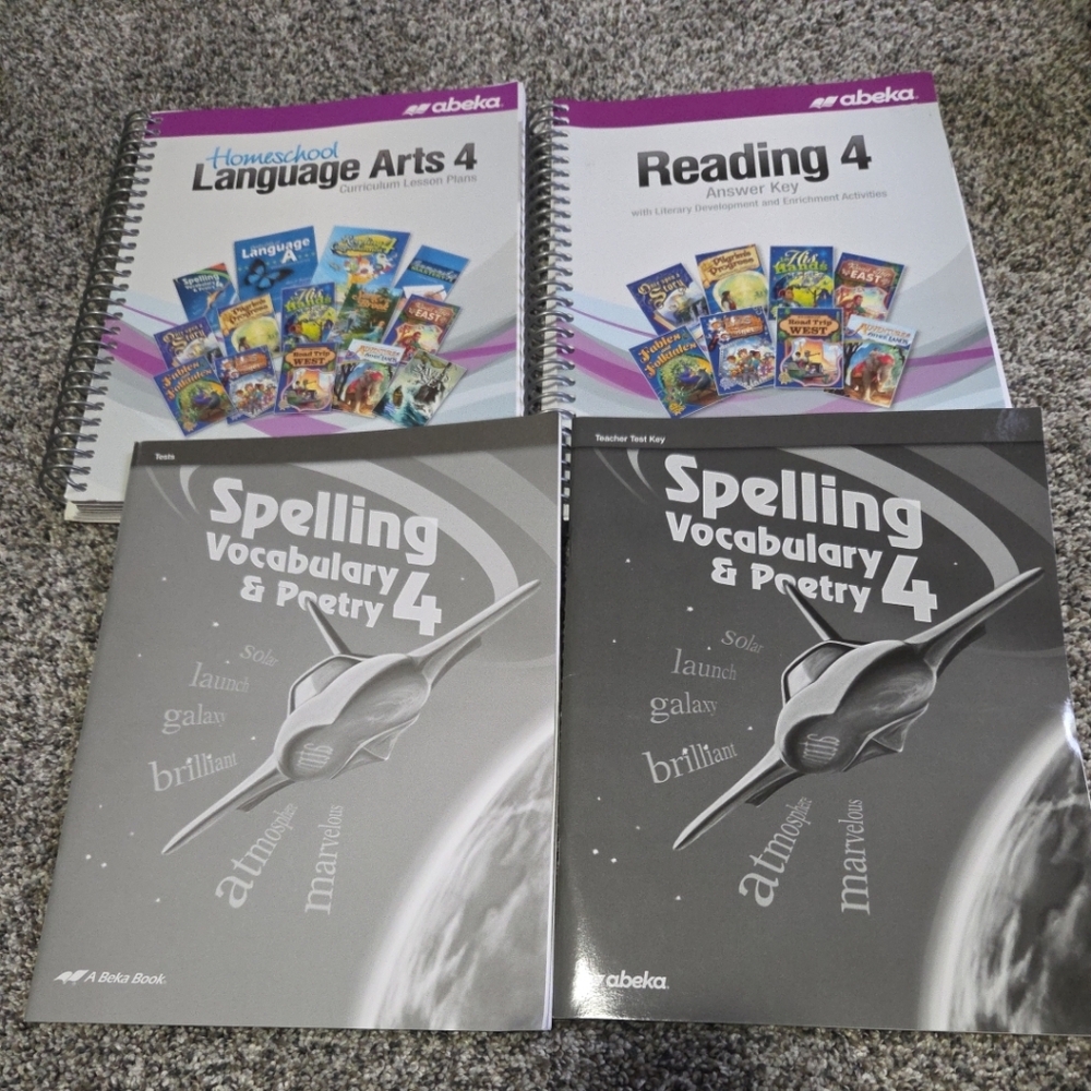 Abeka Language Arts 4 Curriculum Lessons Reading Answer Key Spelling Vocab Poet